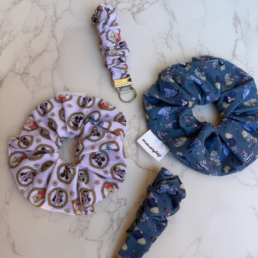 Magical Scrunchies Puakenikeni / Polo Bear & Friends Soft Material Original Oversized Scrunchie by Shop Haven Mae