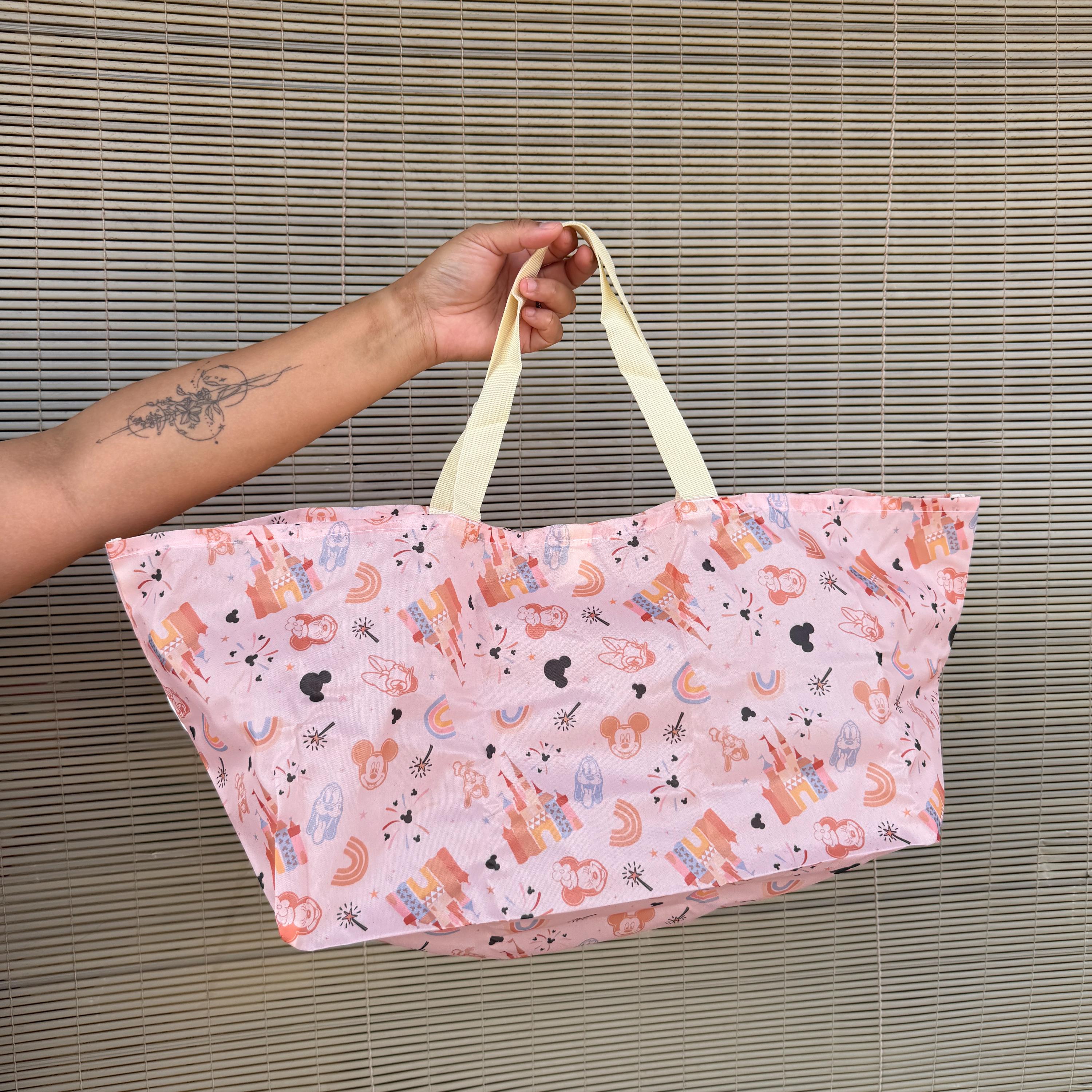 Magical Castle + Rainbow Market Tote Bag Reusable Grocery Folding Bags