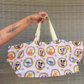 Magical Friends Puakenikeni Flower Lei Market Tote Bag Reusable Grocery Folding Bags