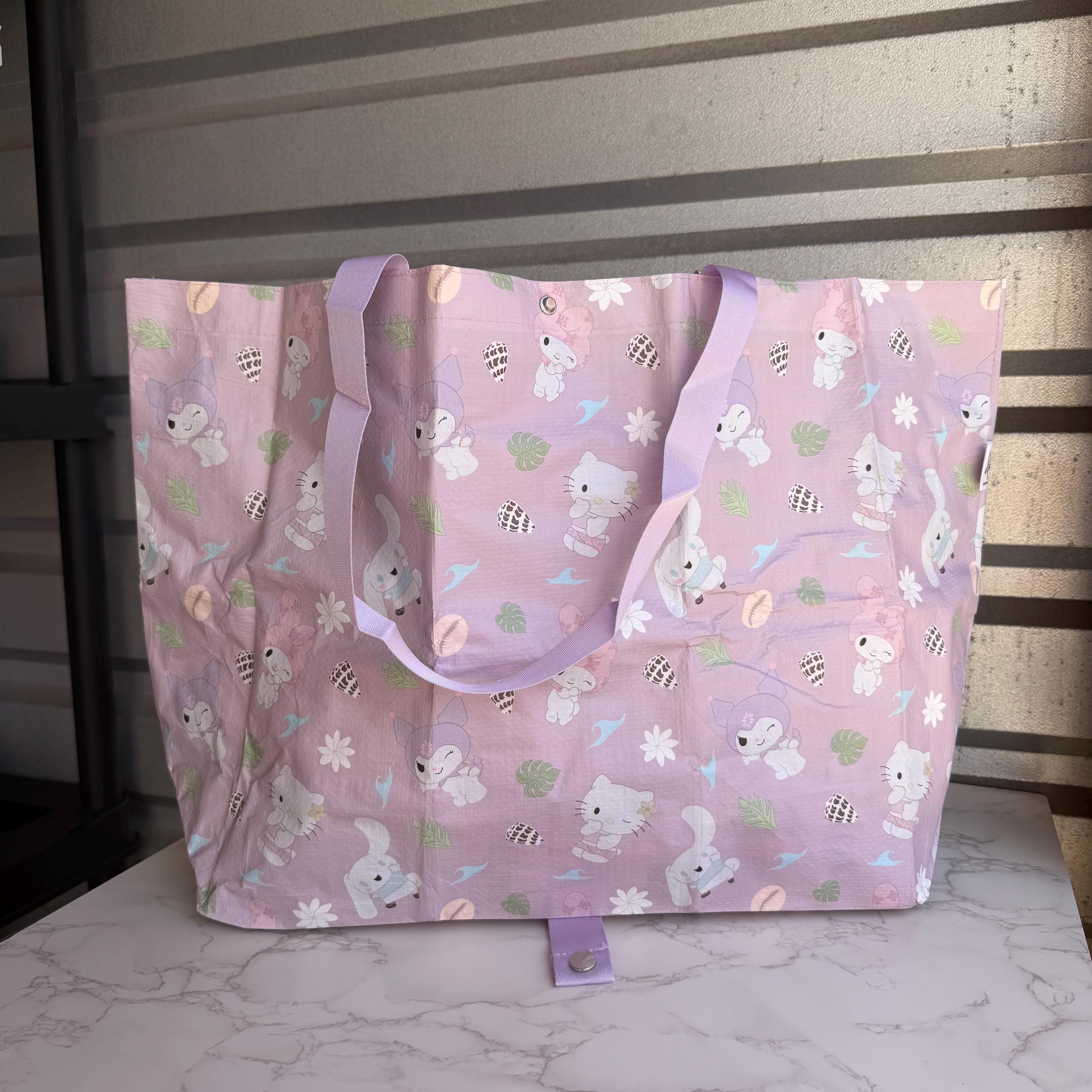 Purple Kawaii Local Friends Hebrew ShellShop Haven Mae Foldie Tote Bag