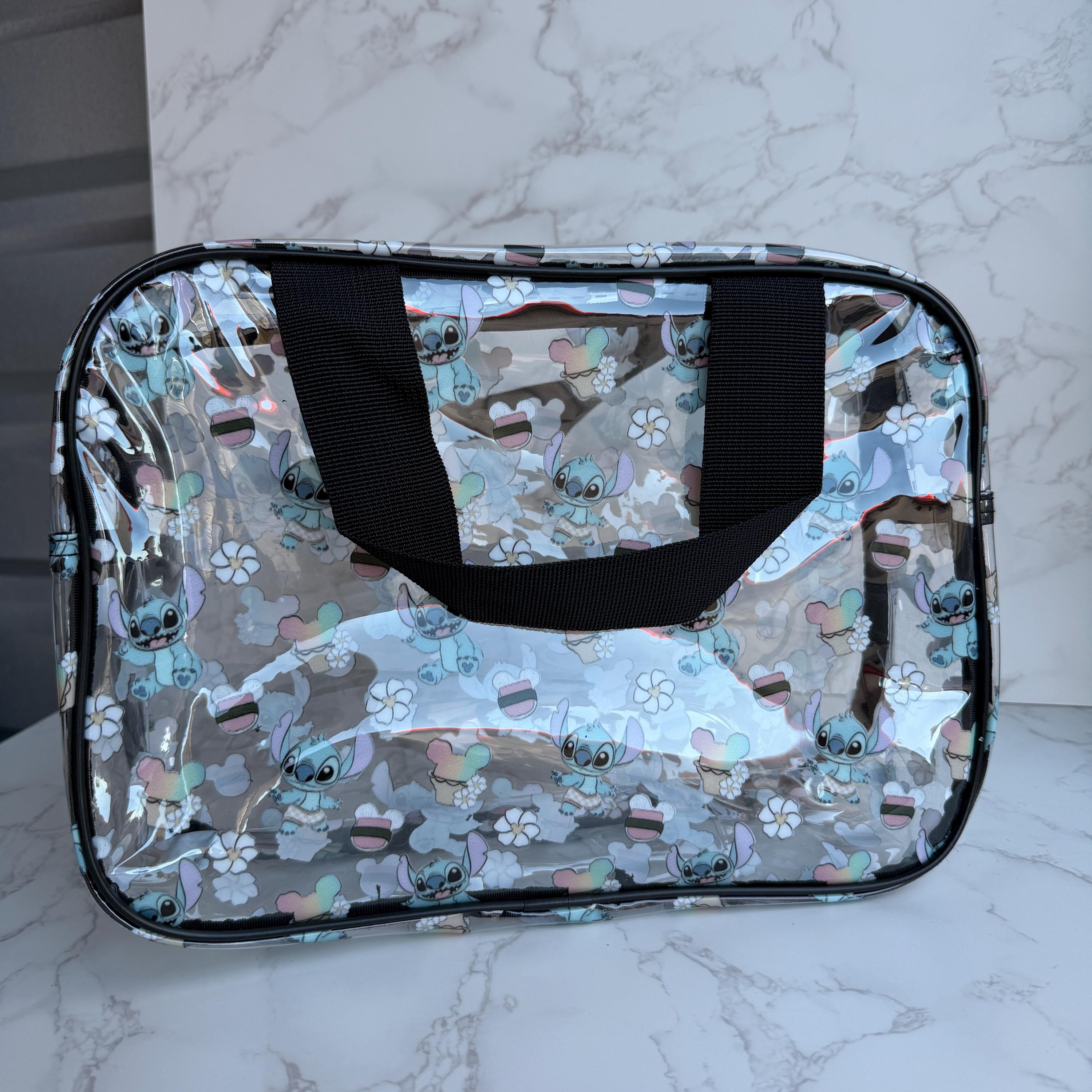 Blue Alien Magical Blue Alien Local Snacks Musubi Large Clear Pouch Bag with Straps | Shop Haven Mae Exclusive Item