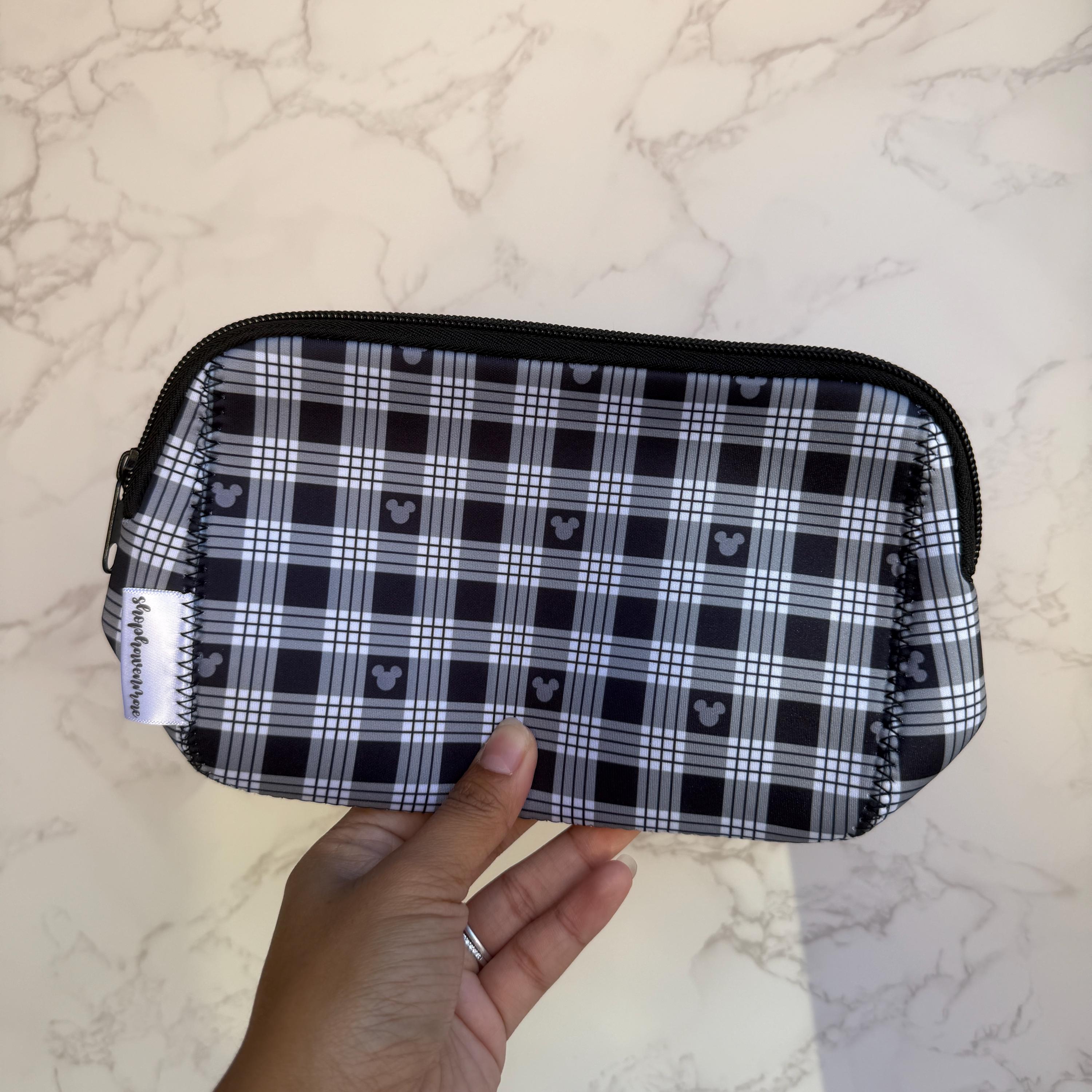 Magical Ear Black Palaka Makeup Pouch Neoprene Material | Shop Haven Mae Exclusive Item