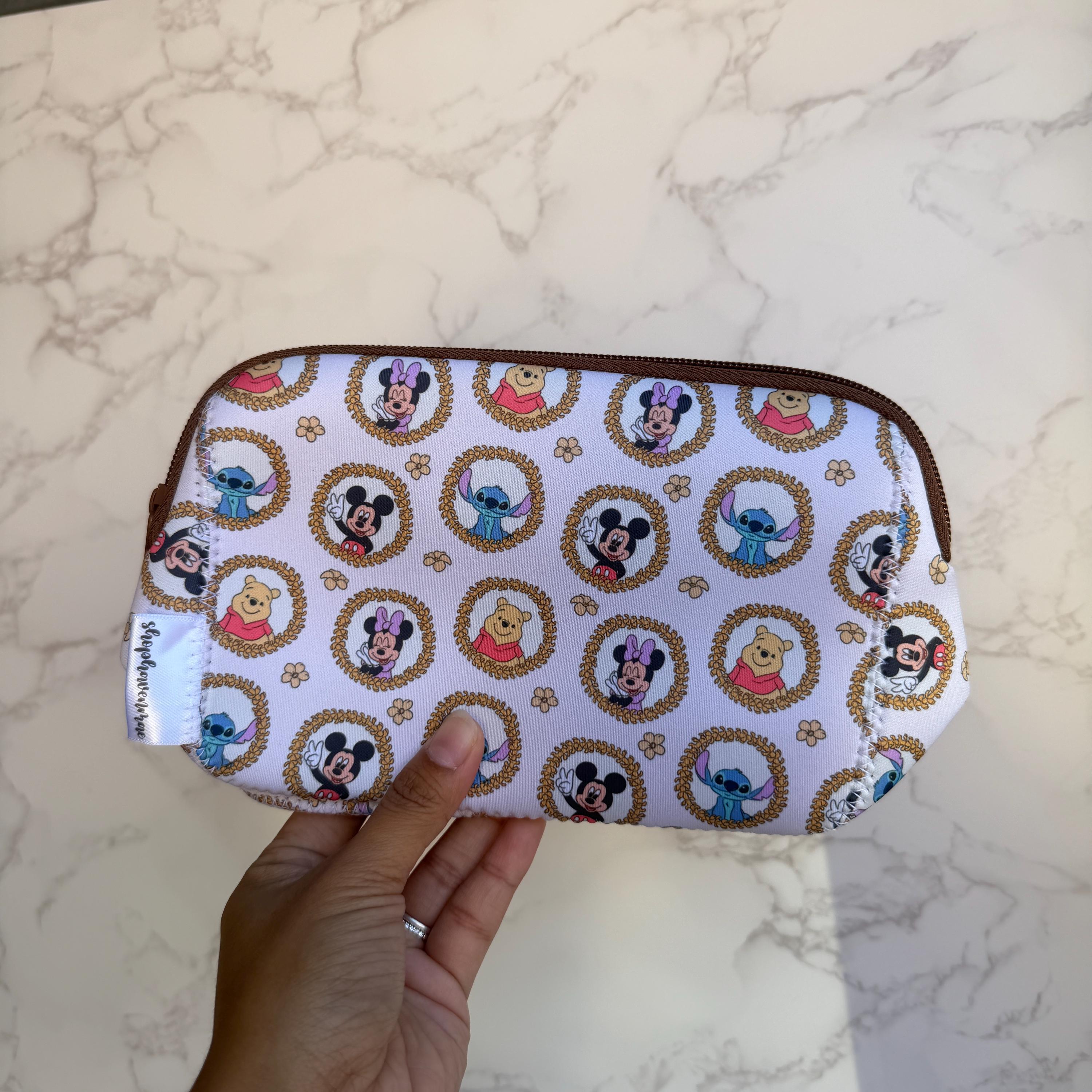 Magical Friends Puakenikeni Flower Lei Makeup Pouch Neoprene Material | Shop Haven Mae Exclusive Item