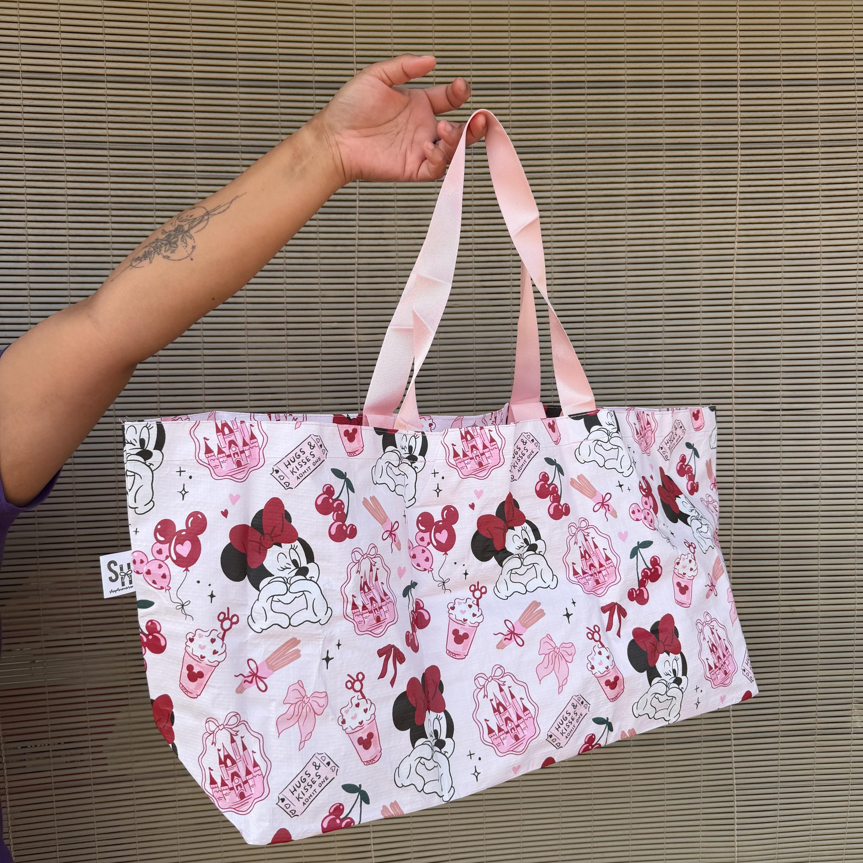 Red Magical Mouse Bows Shop Haven Mae Collab Foldie Tote Bag