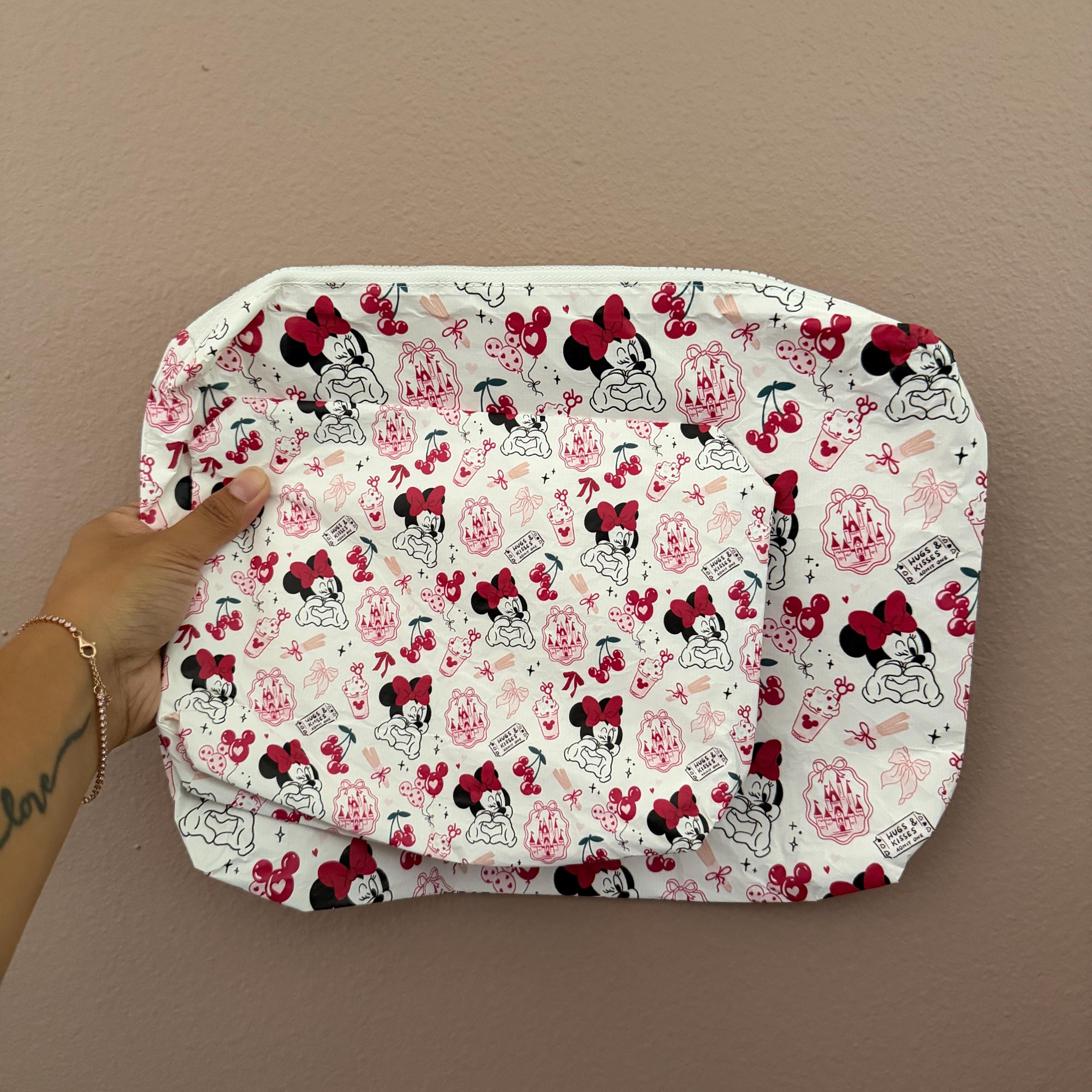 Red Magical Mouse Bows Magical Girl Red Hearts Sweetheart Tyvek Waterproof Splash Pouch by Shop Haven Mae