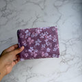 Purples + Pinks Floral Reusable Grocery Folding Bags