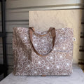 Brown Cherry Blossom Shop Haven Mae Foldie Tote Bag