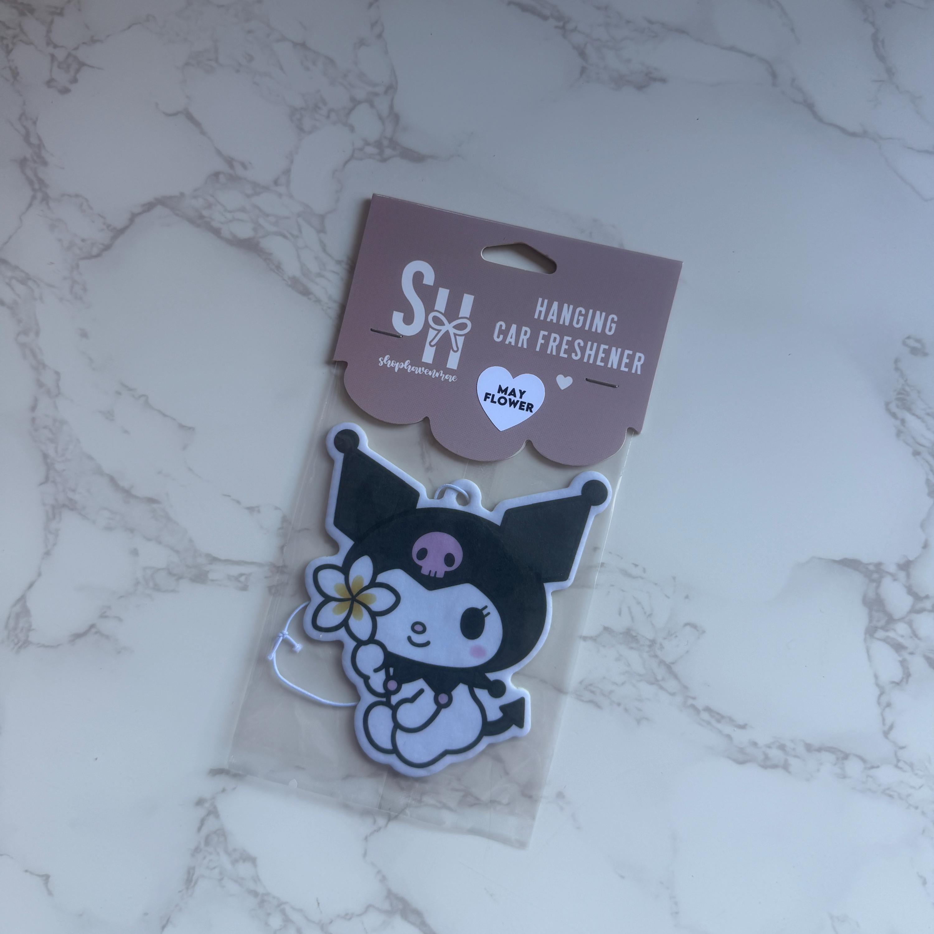 Hanging Car Air Freshener MAYFLOWER SCENT Black Kawaii Character Scented Car Hanging Felt Air Fresheners Exclusive Design | Shop Haven Mae