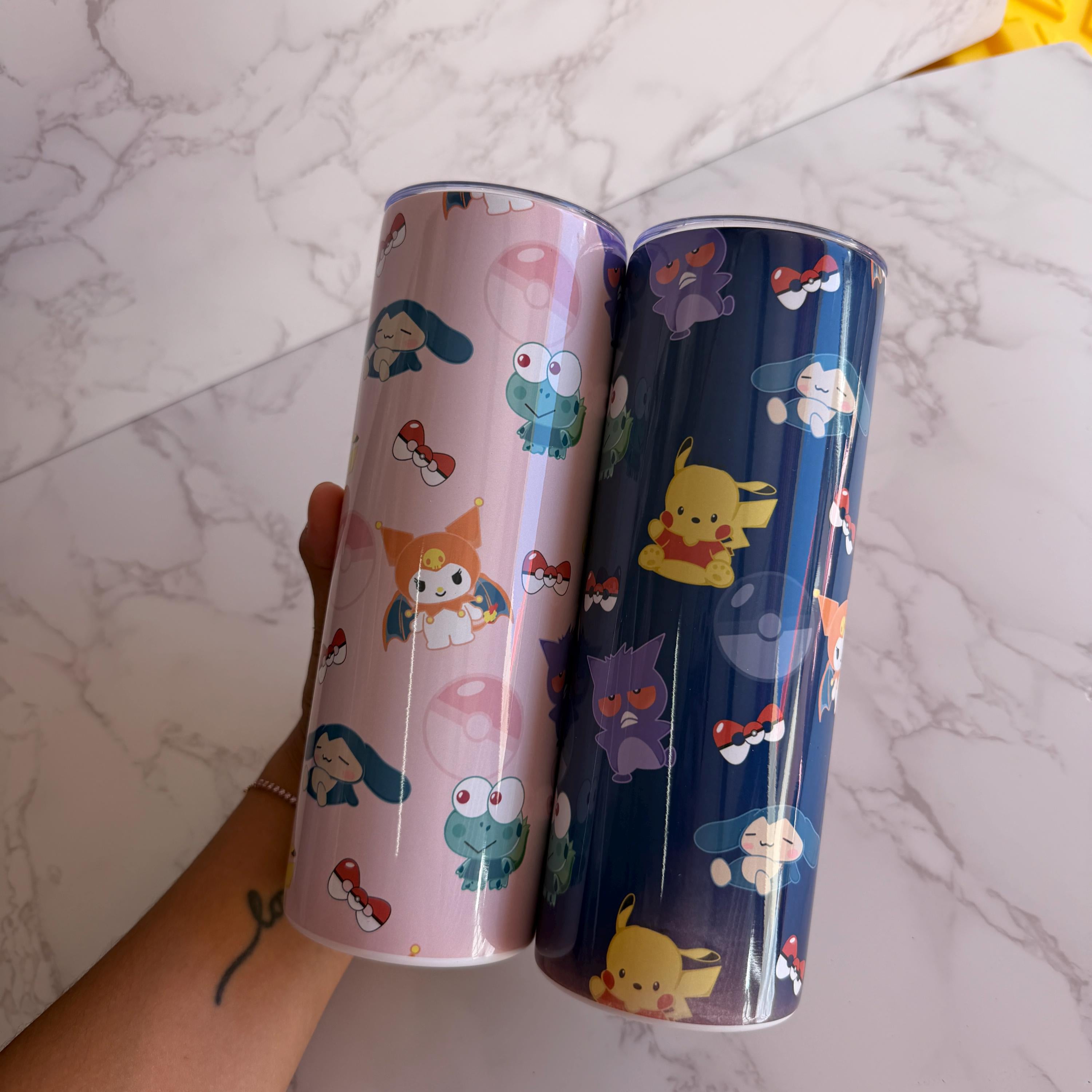 Poke Monsters x Kawaii Friends 20oz Insulated Tumbler with Lid & Straw