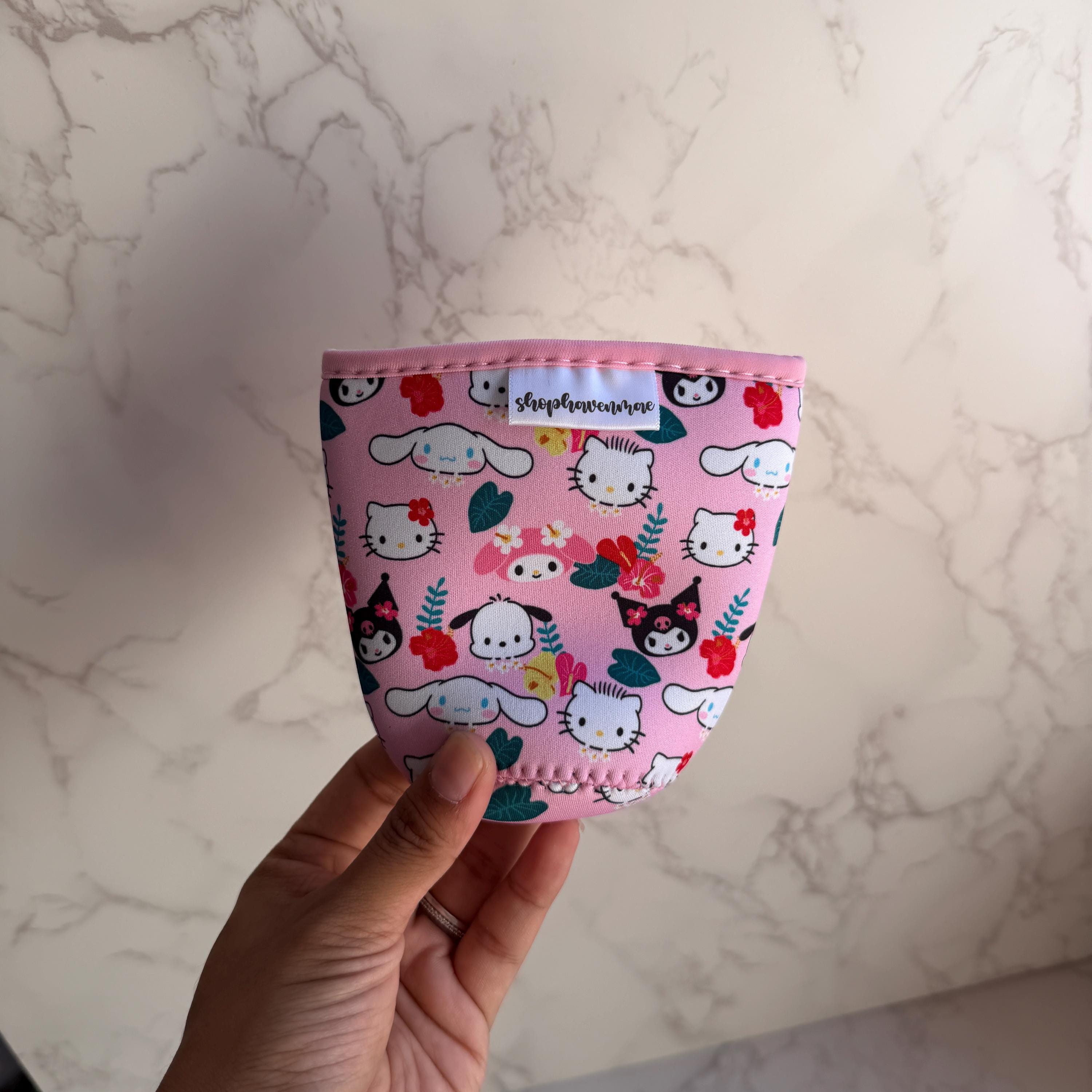 Tropical Kawaii Local Girls Hawaii  Made With Neoprene Material Coffee Cozies Coffee Cozy Cup Sleeve
