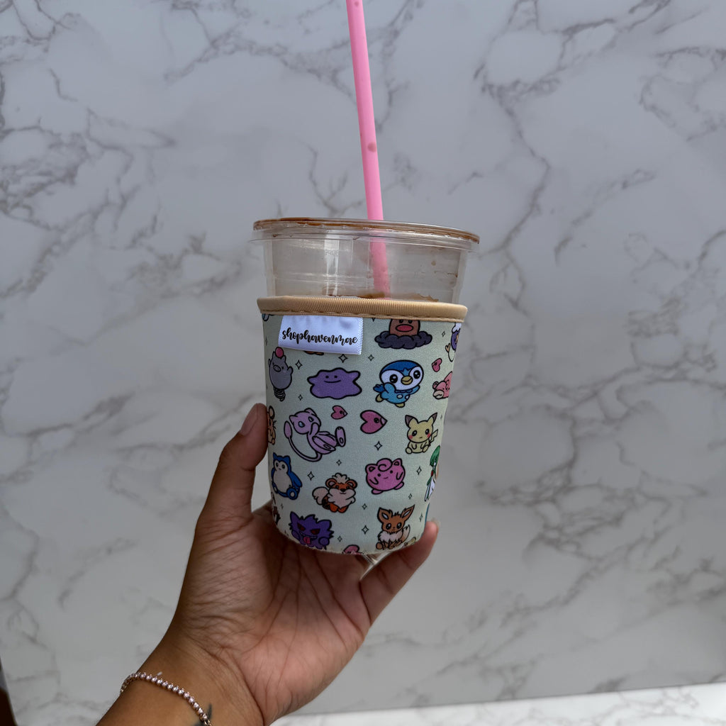 Poke Monsters Made With Neoprene Material Coffee Cozies Coffee Cozy Cup Sleeve