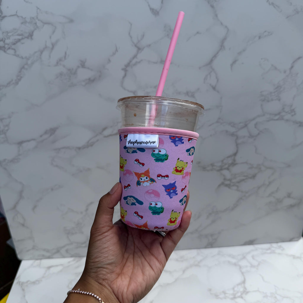 Poke Monsters Made With Neoprene Material Coffee Cozies Coffee Cozy Cup Sleeve