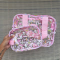 Matcha x Kawaii Friends Sippin Pretty Collab Print Clear Bags Small + Large with Straps | Shop Haven Mae Exclusive Item