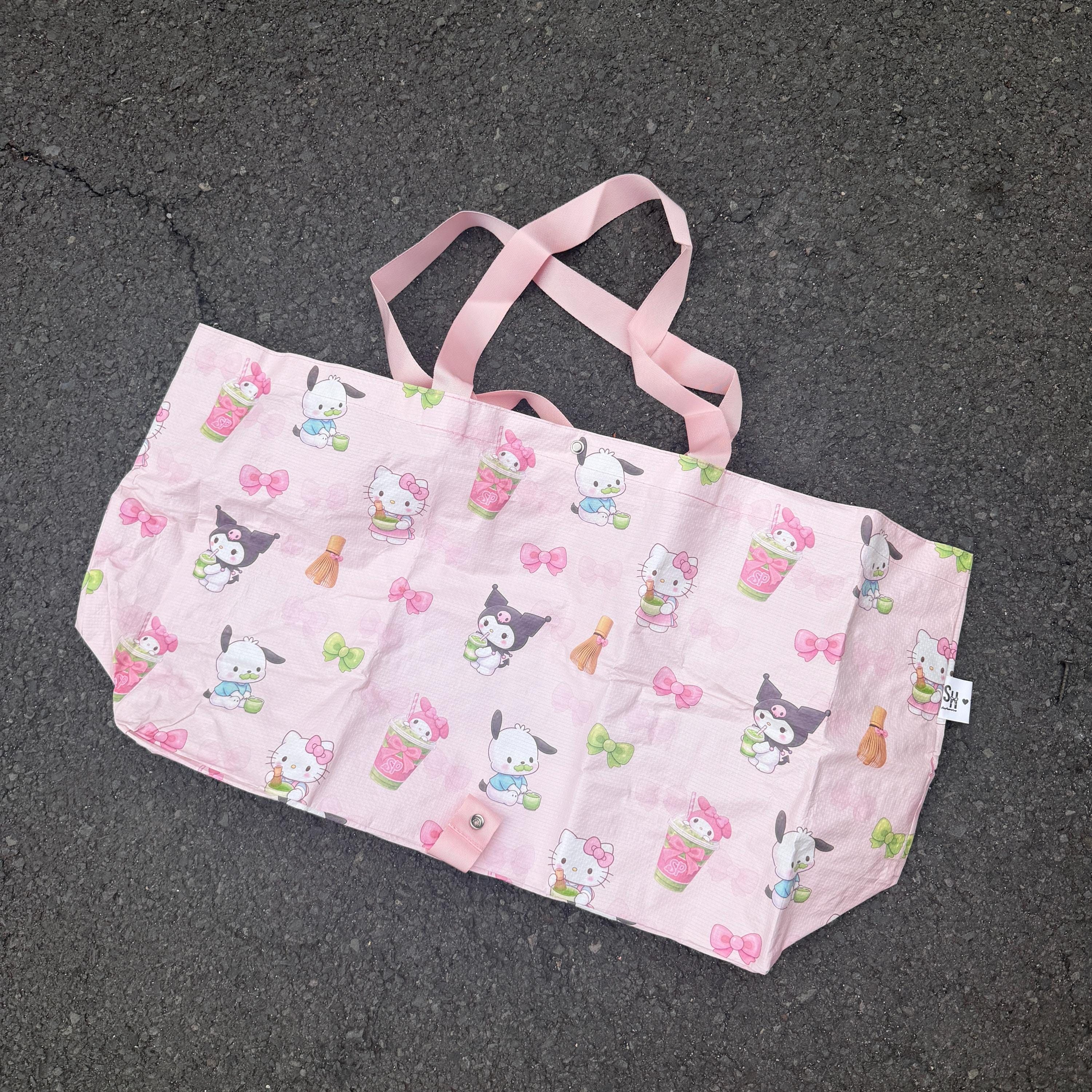 Matcha x Kawaii Friends Sippin Pretty Collab Print Shop Haven Mae Tote Bag