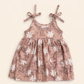 Tiare x Cheetah with Pockets Self Tie Tanktop Dress Baby Girl Milk Silk Clothes Shop Haven Mae Exclusive