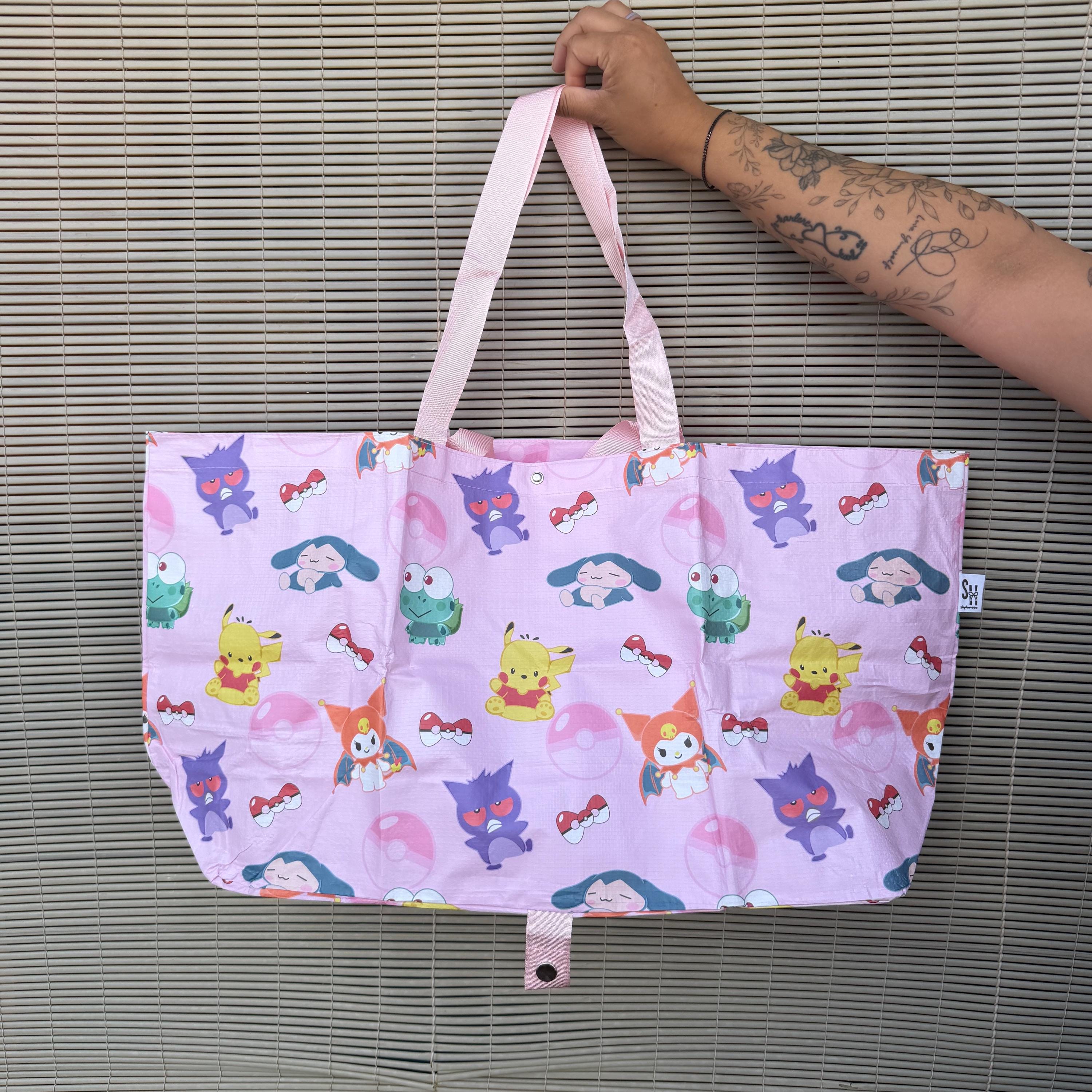 Poke Monsters Pink x Kawaii FriendsFoldie Bag Shop Haven Mae Tote Bag