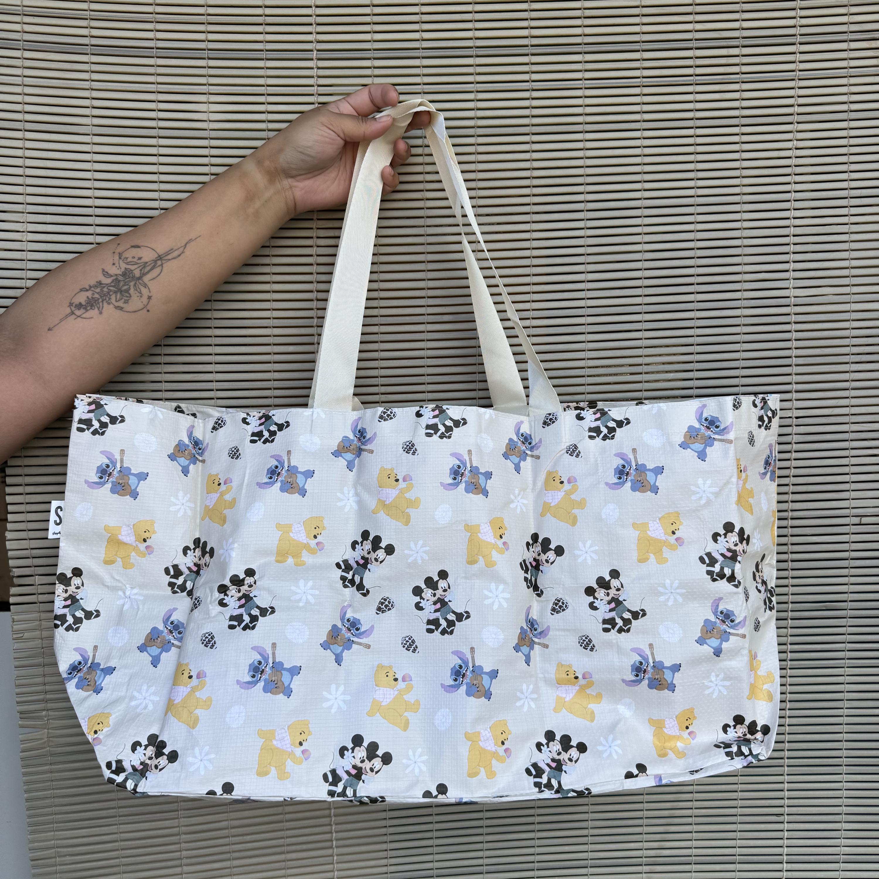 Hebrew Magical Friends Cream Magical Friends Foldie Bag Shop Haven Mae Tote Bag