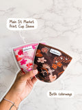 Brown or Pink Main St Market Made With Neoprene Material Coffee Cozies Coffee Cozy Cup Sleeve