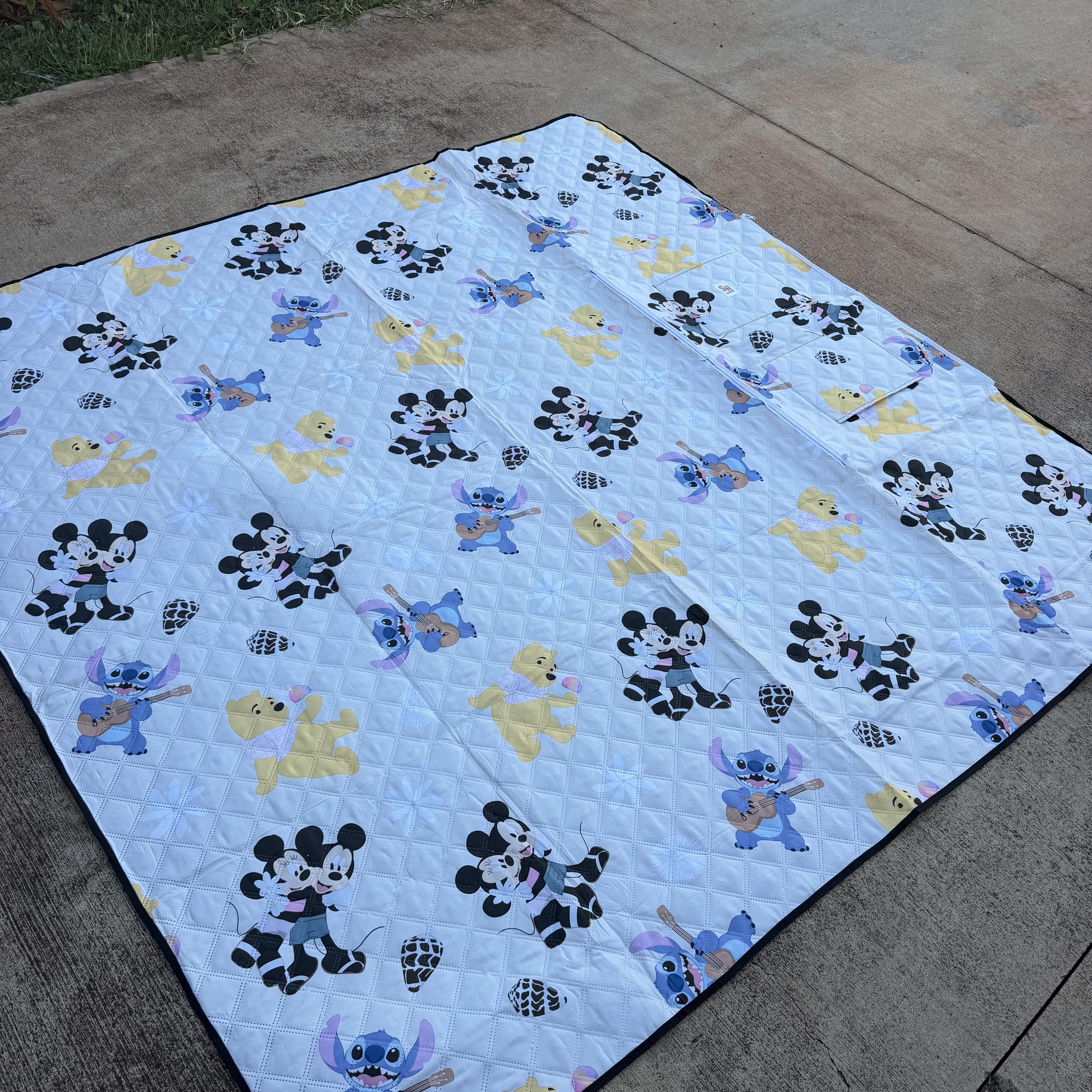 Hebrew Magical Friends Picnic Mat Cream Magical Friends Hebrew Cone Design Carrying Straps By Shop Haven Mae