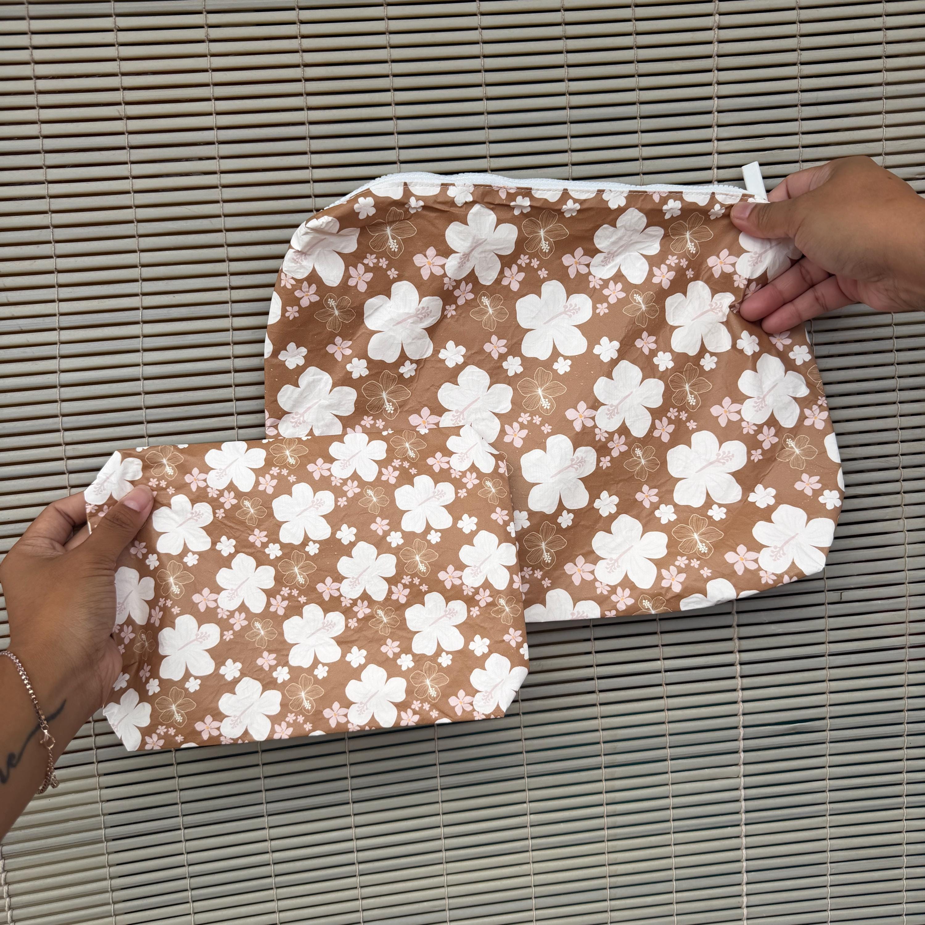 Mandini Made x Mini Market Collective Brown Pua Daydream Tyvek Waterproof Splash Pouch by Shop Haven Mae