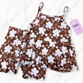 Mandini Made x Mini Market Collective Brown Pua Daydream 2 Piece Set Tanktop + Biker Shorts Bamboo Baby Girl Clothes Shop Haven Mae
