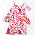 Pink + Cream Main St Market Magical Print 2 Piece Set Tanktop + Biker Shorts Bamboo Baby Girl Clothes Shop Haven Mae Exclusive