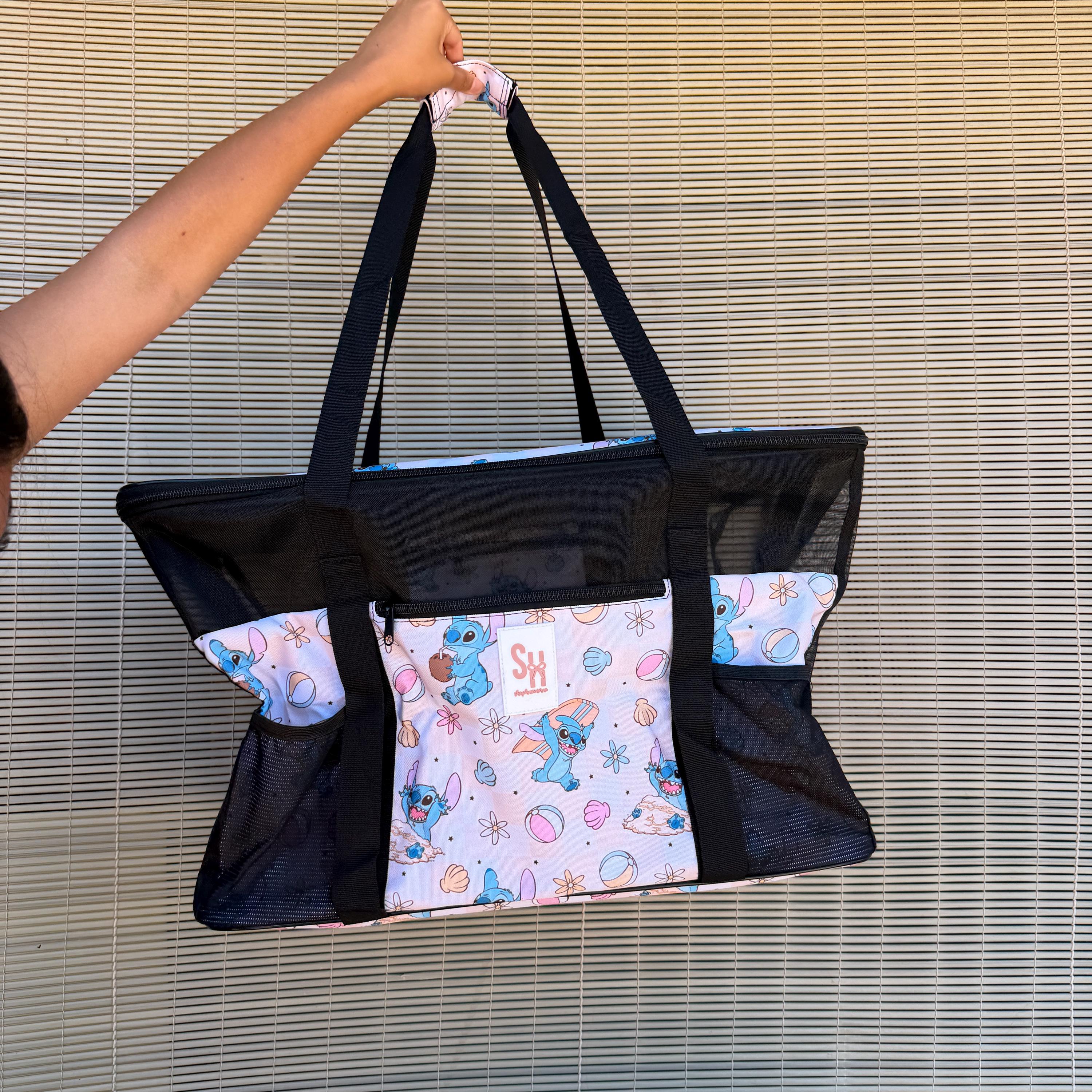 Blue Alien Beach Sand Collapsible Beach Bag Tote By Shop Haven Mae