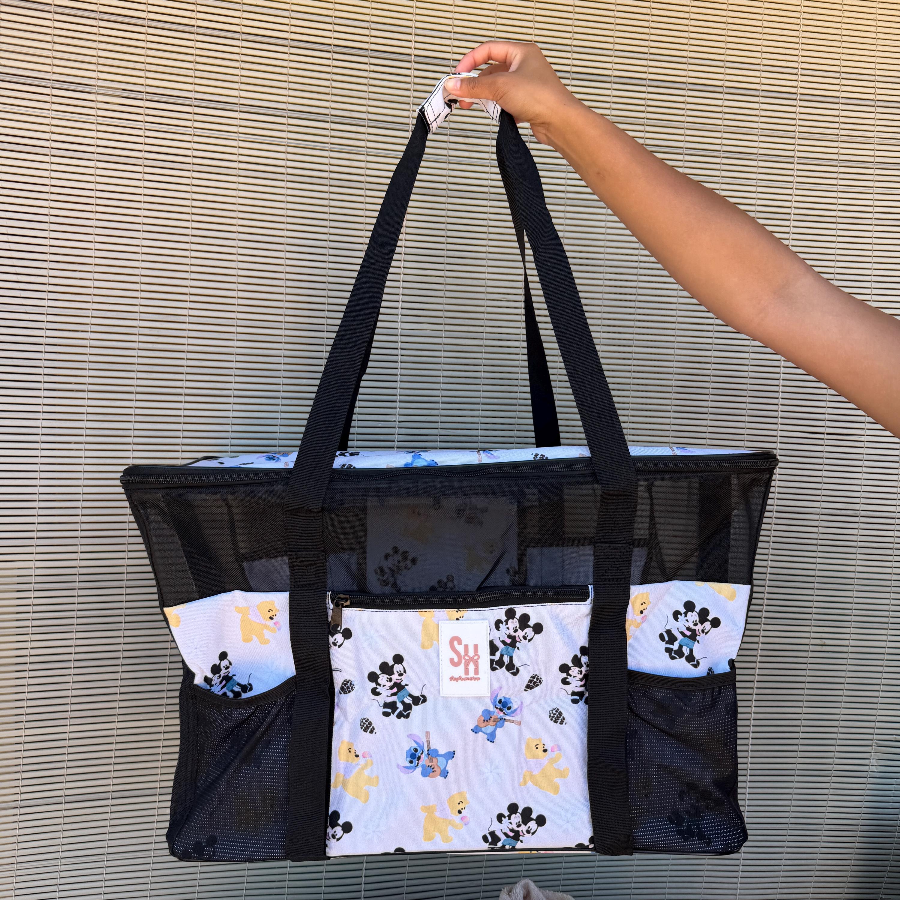 Hebrew Magical Friends Cream Magical Friends Collapsible Beach Bag Tote By Shop Haven Mae