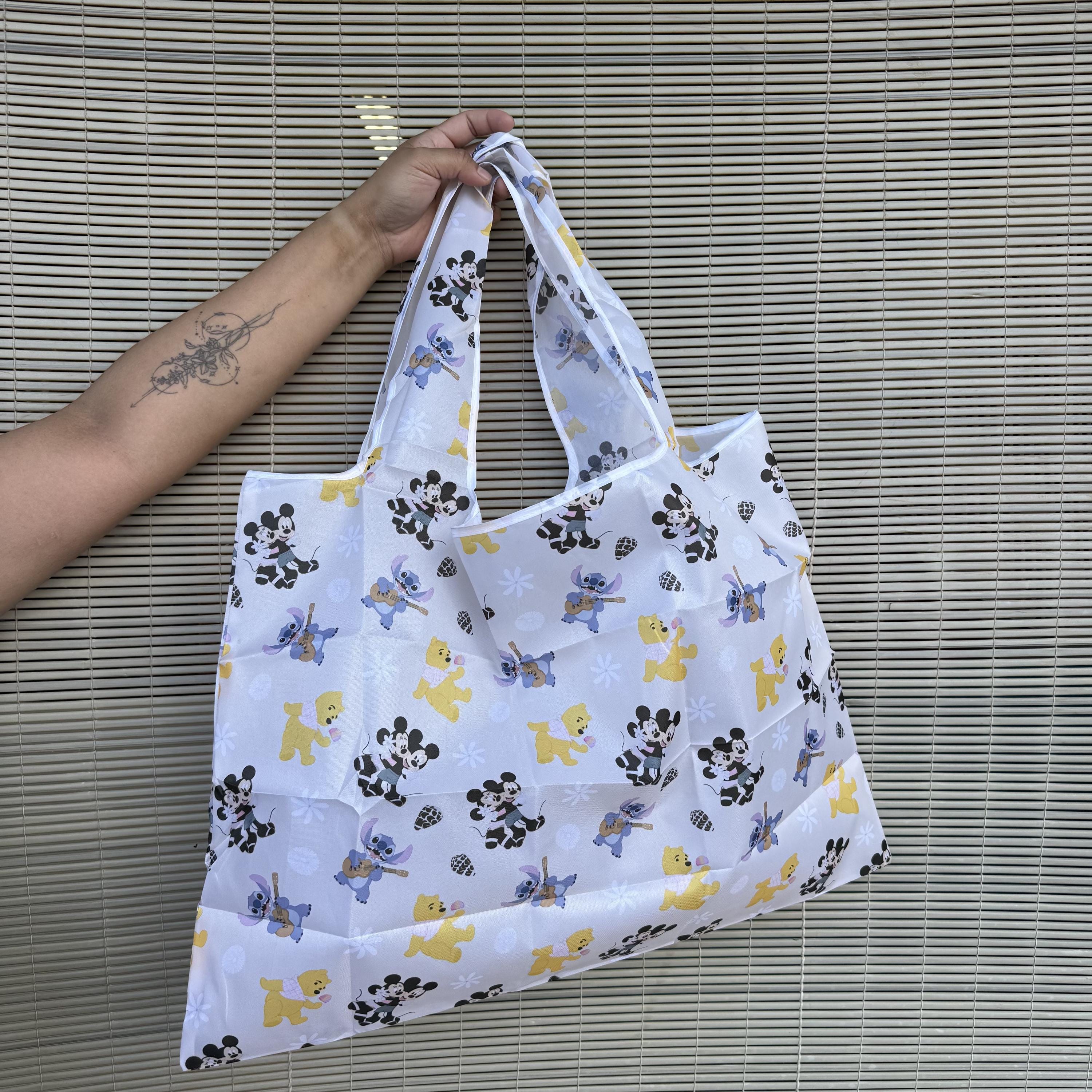 Hebrew Magical Friends Cream Magical Friends Reusable Grocery Folding Bags