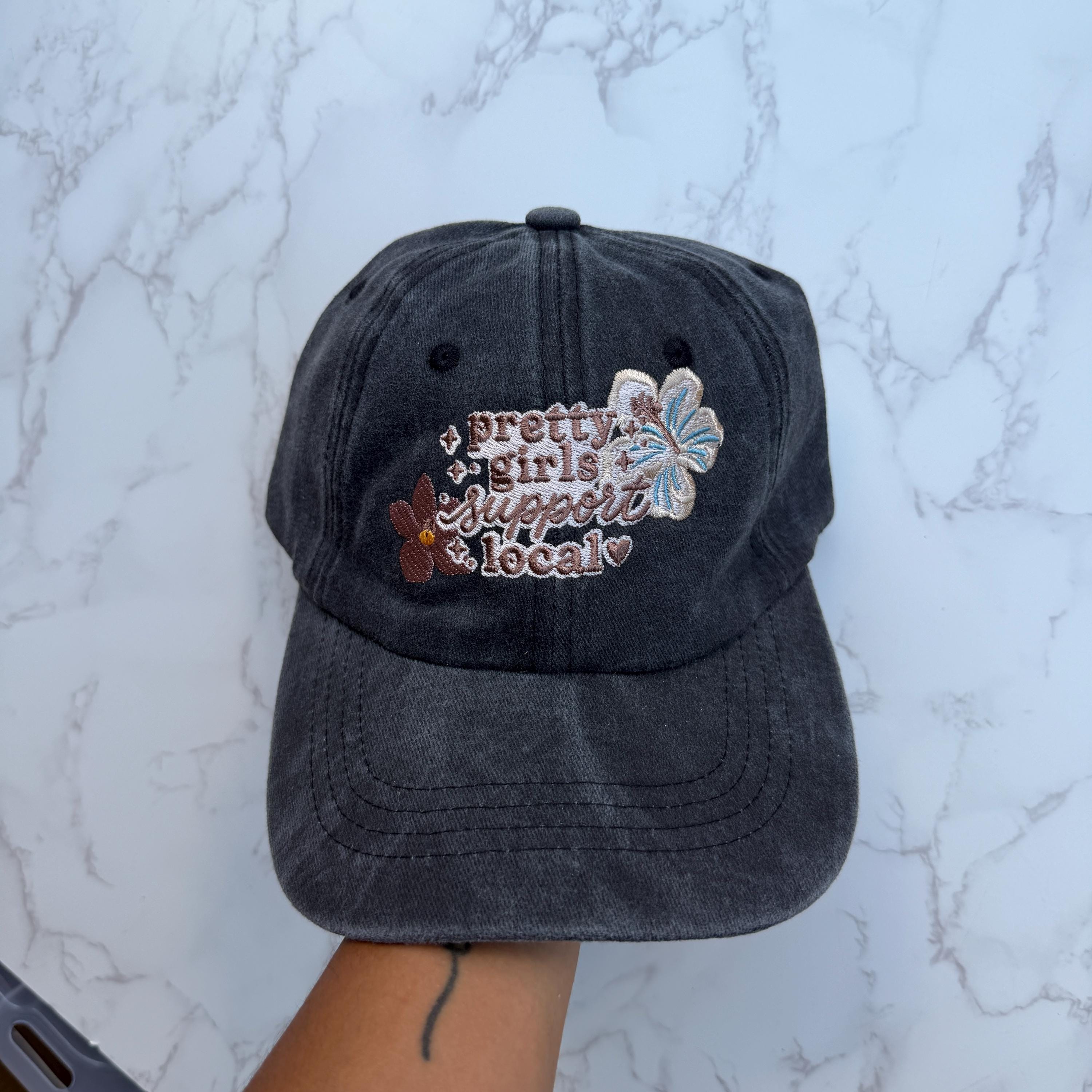 Pretty Girls Support Local Onyx Black Hat by Shop Haven Mae