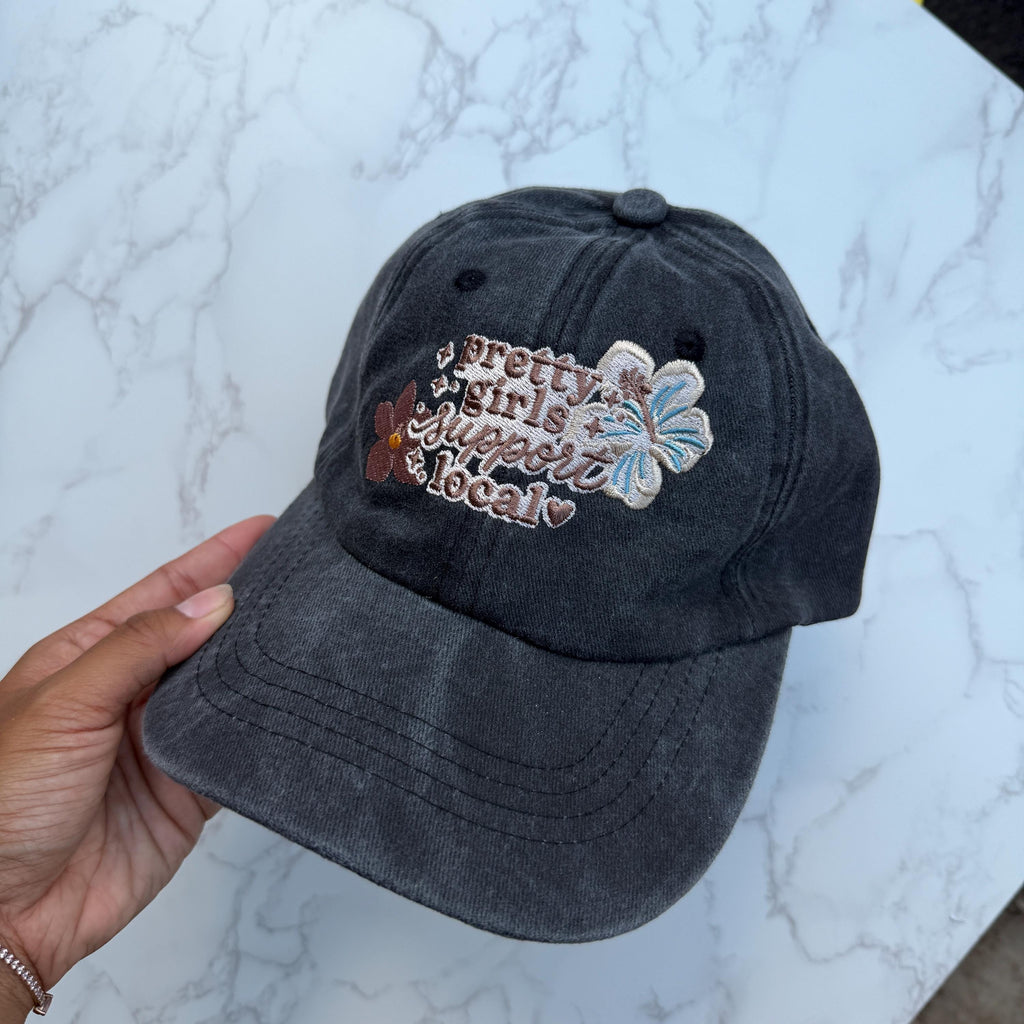 Pretty Girls Support Local Onyx Black Hat by Shop Haven Mae