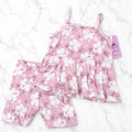 Mandini Made x Mini Market Collective Pink Pua Daydream Print 2 Piece Set Tanktop + Biker Shorts Bamboo Baby Girl Clothes Shop Haven Mae
